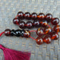 50 gr Hand Tasbih 17 Beads 18 mm Indonesian Crystal Red Amber for Healing TR13