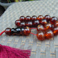 50 gr Hand Tasbih 17 Beads 18 mm Indonesian Crystal Red Amber for Healing TR13