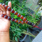 50 gr Hand Tasbih 17 Beads 18 mm Indonesian Crystal Red Amber for Healing TR13