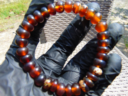 12 Gram Small Beads Bracelet Indonesian  Red Yellow Blue Amber for Healing A33G347