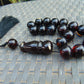56 gr hand Tasbih 17 Beads 18 mm Indonesian Black Amber for Healing TR12