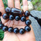 56 gr hand Tasbih 17 Beads 18 mm Indonesian Black Amber for Healing TR12