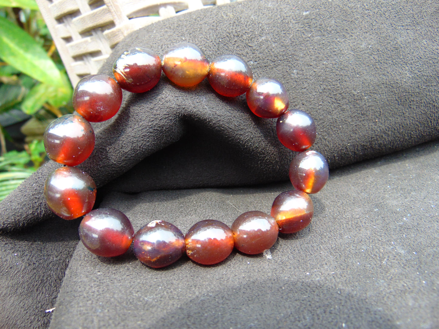 22 gram 14 Beads Mala Bracelet Indonesian amber 13x16 mm for Healing A14G84