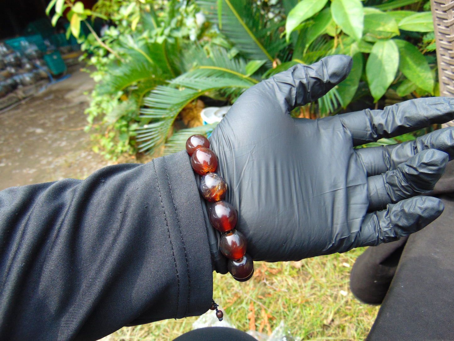 22 gram 14 Beads Mala Bracelet Indonesian amber 13x16 mm for Healing A14G84