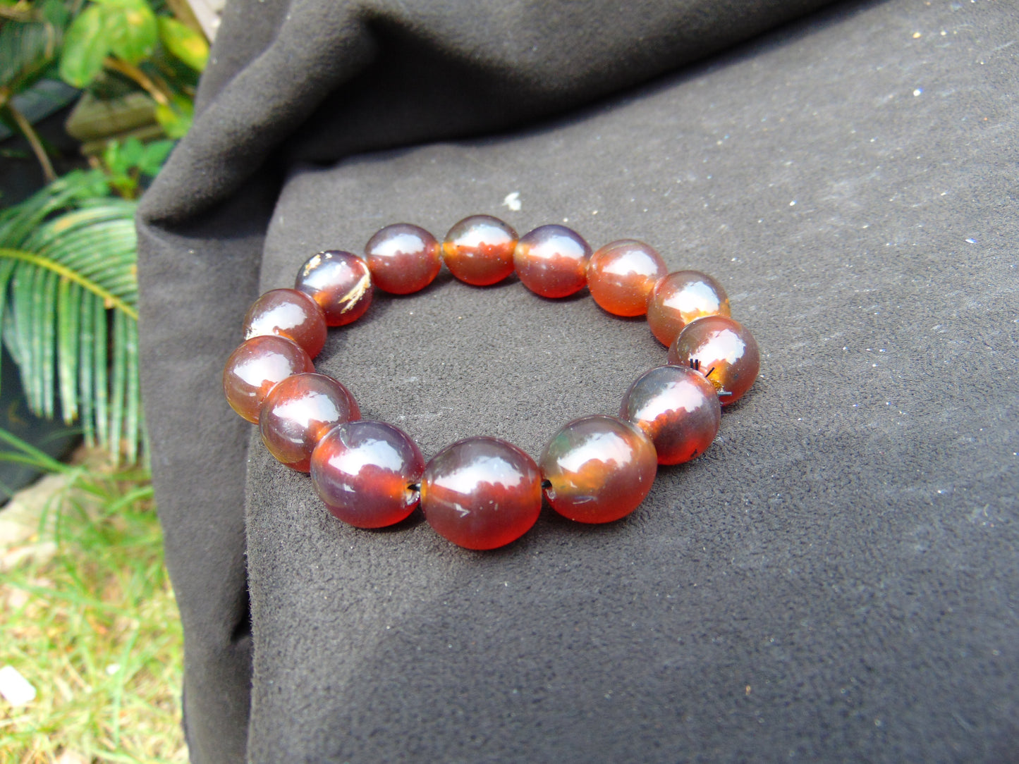24 gram 14 Beads Mala Bracelet Indonesian amber 13x16 mm for Healing A14G79