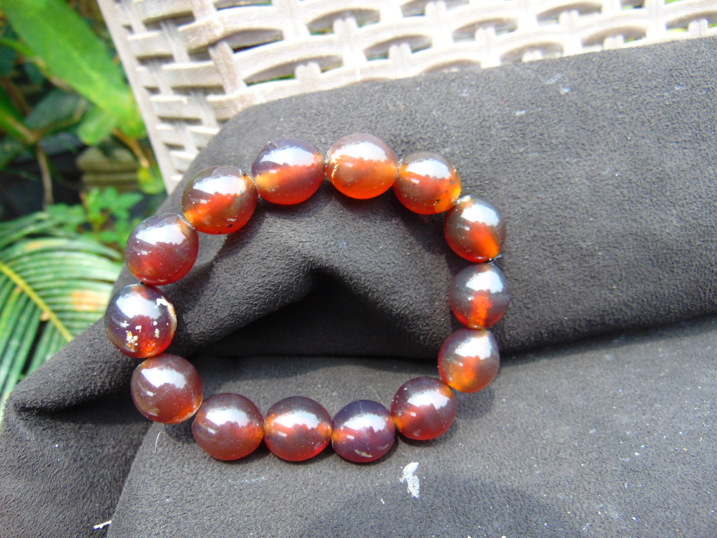 24 gram 14 Beads Mala Bracelet Indonesian amber 13x16 mm for Healing A14G79