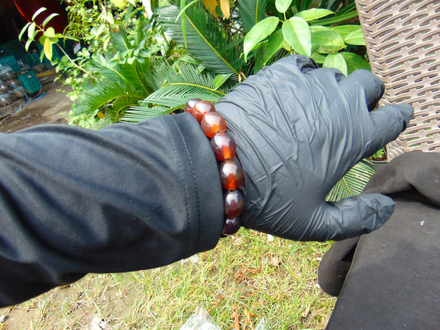 24 gram 14 Beads Mala Bracelet Indonesian amber 13x16 mm for Healing A14G79