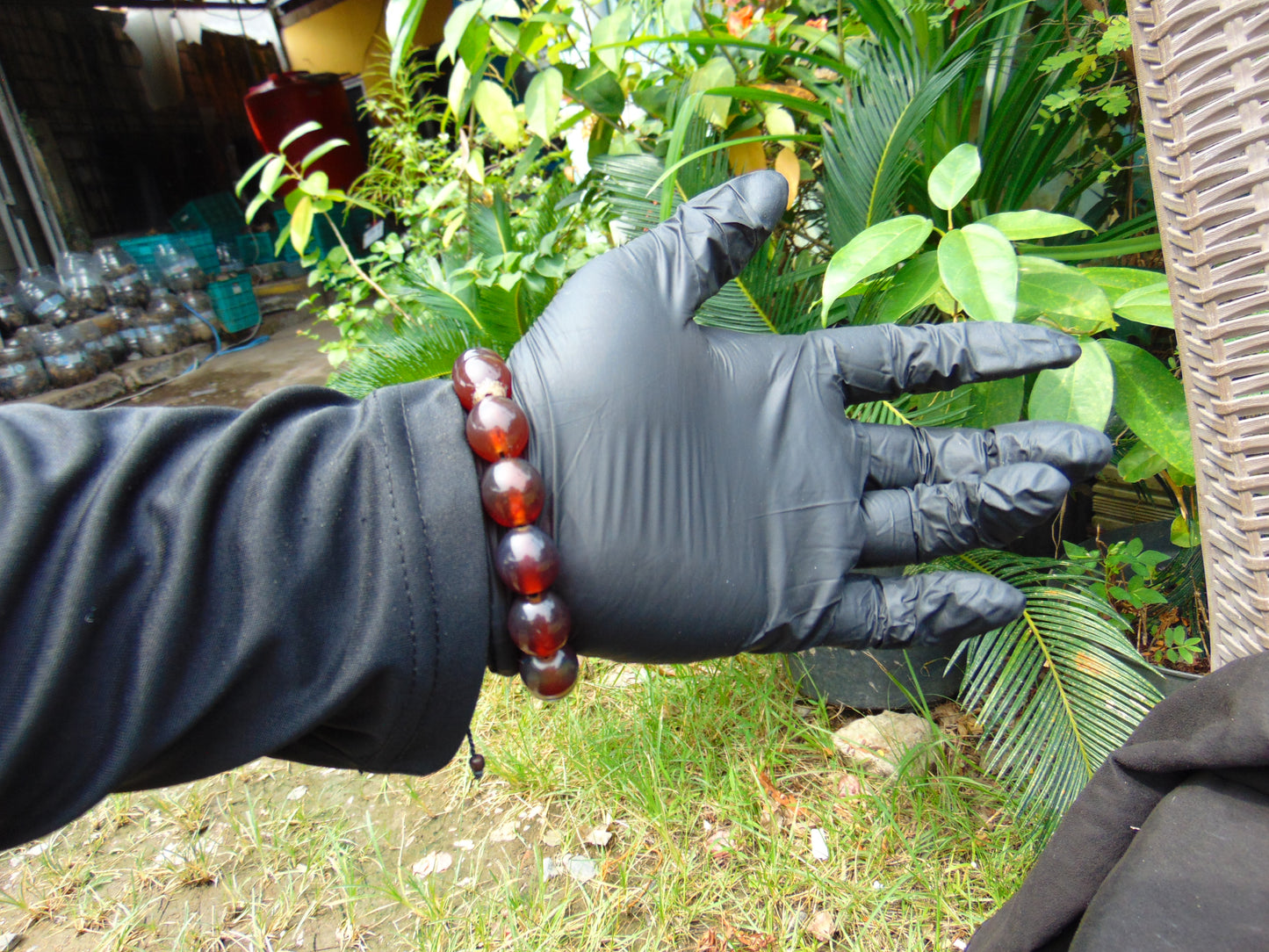 24 gram 14 Beads Mala Bracelet Indonesian amber 13x16 mm for Healing A14G79