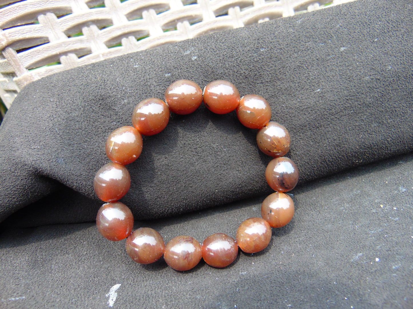 23 gram 14 Beads Mala Bracelet Indonesian amber 13x16 mm for Healing A14G80