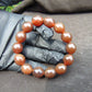 23 gram 14 Beads Mala Bracelet Indonesian amber 13x16 mm for Healing A14G80