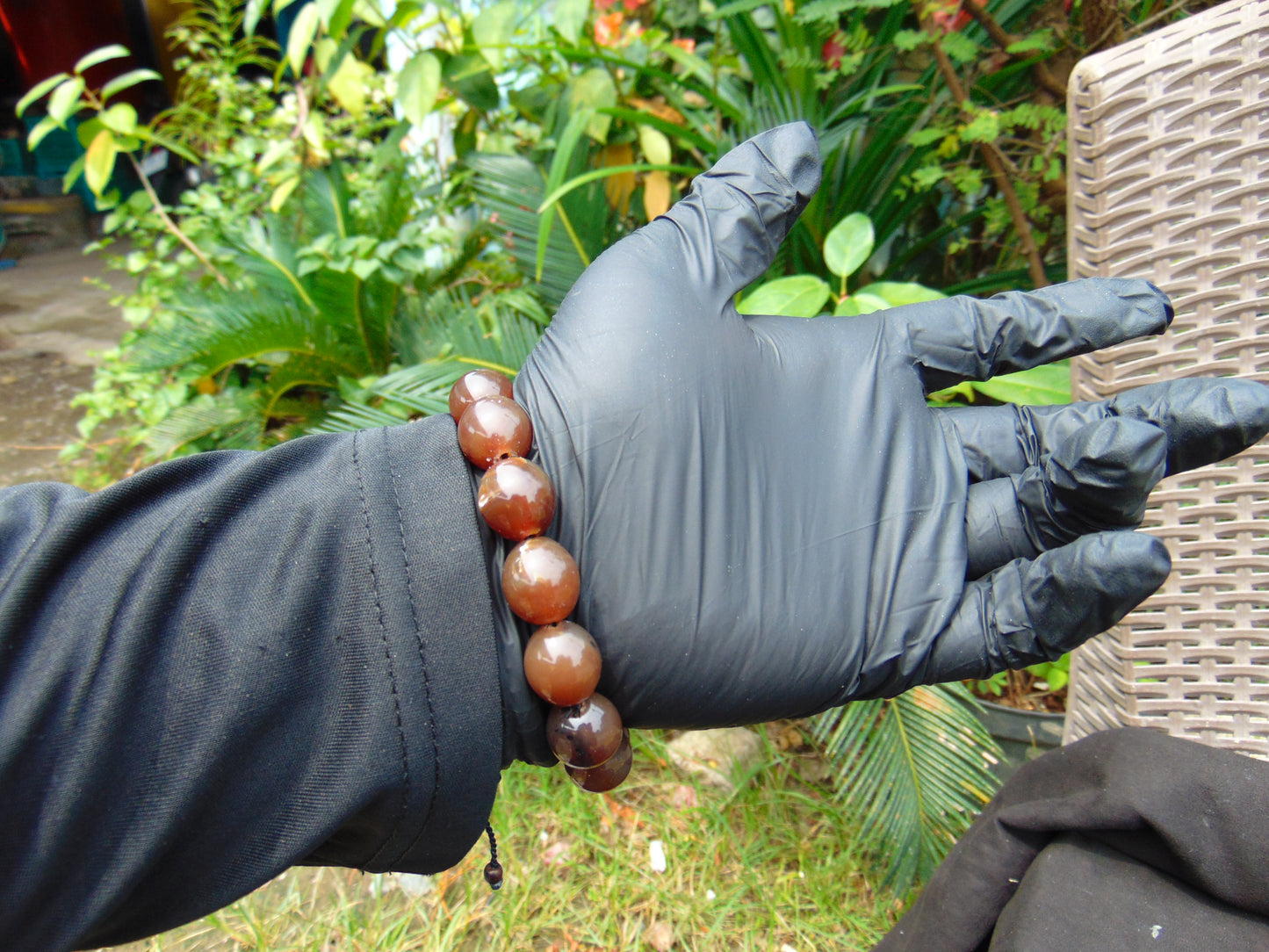 23 gram 14 Beads Mala Bracelet Indonesian amber 13x16 mm for Healing A14G80