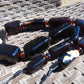 128 gr Small Necklace beads IndonesianDark Blue Amber for Healing 26NA34