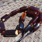 69 gr Small Necklace beads Indonesian Crystal Blue Red Amber for Healing 26NA23