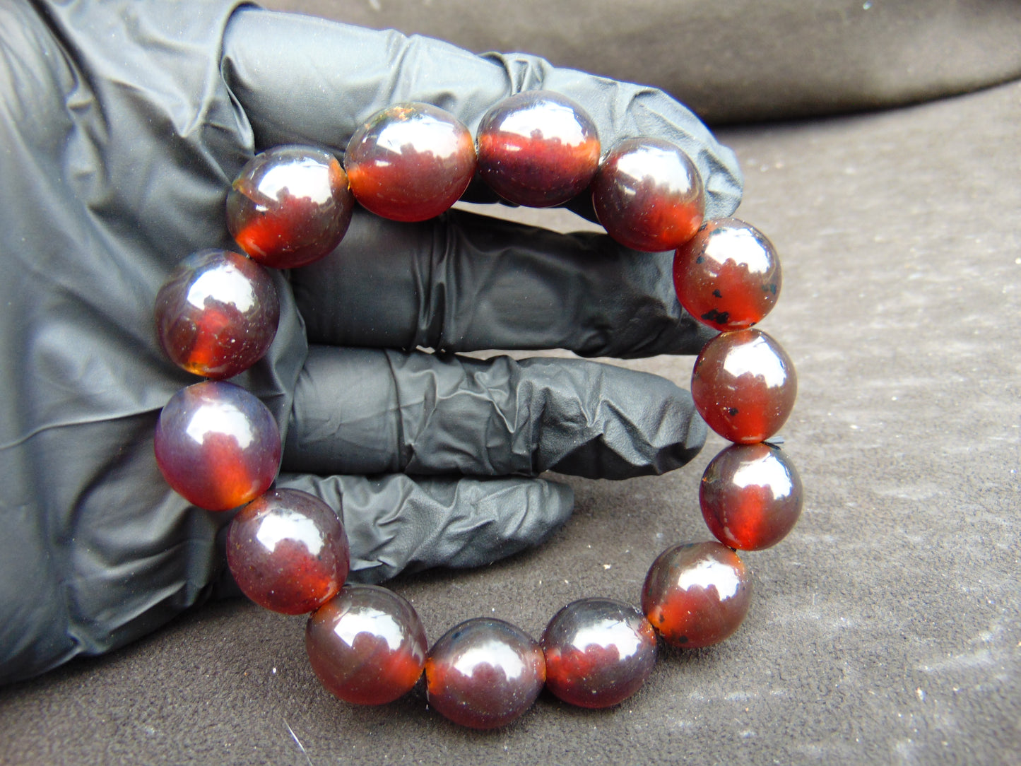 23 gram 14 Beads Mala Bracelet Indonesian amber 13x16 mm for Healing A14G93
