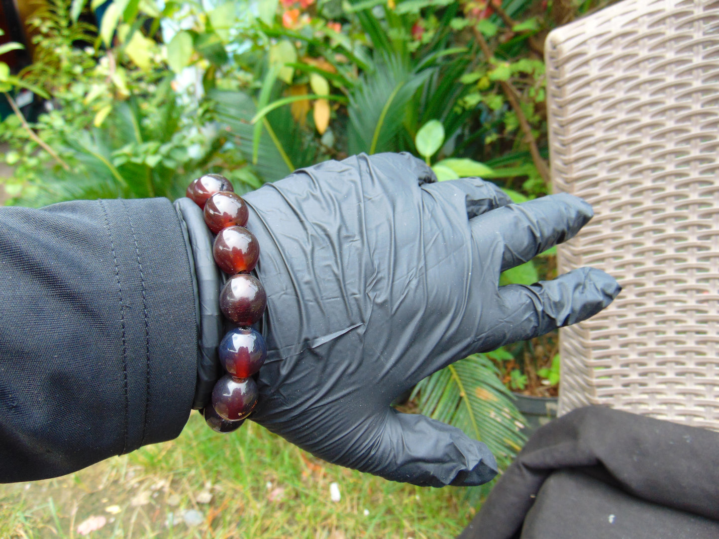 23 gram 14 Beads Mala Bracelet Indonesian amber 13x16 mm for Healing A14G93