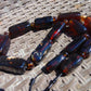 107 gr Small Necklace beads Indonesian Crystal Dark Blue Amber for Healing 26NA26
