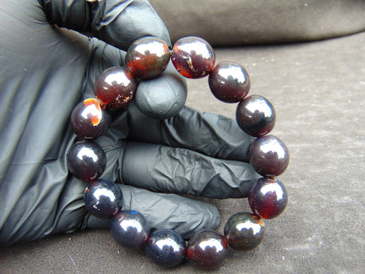 23 gram 14 Beads Mala Bracelet Indonesian amber 13x16 mm for Healing A14G77
