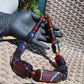 120 gr Small Necklace beads Indonesian Crystal Blue Red Amber for Healing 26NA18