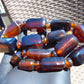 120 gr Small Necklace beads Indonesian Crystal Blue Red Amber for Healing 26NA18
