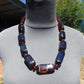 120 gr Small Necklace beads Indonesian Crystal Blue Red Amber for Healing 26NA18