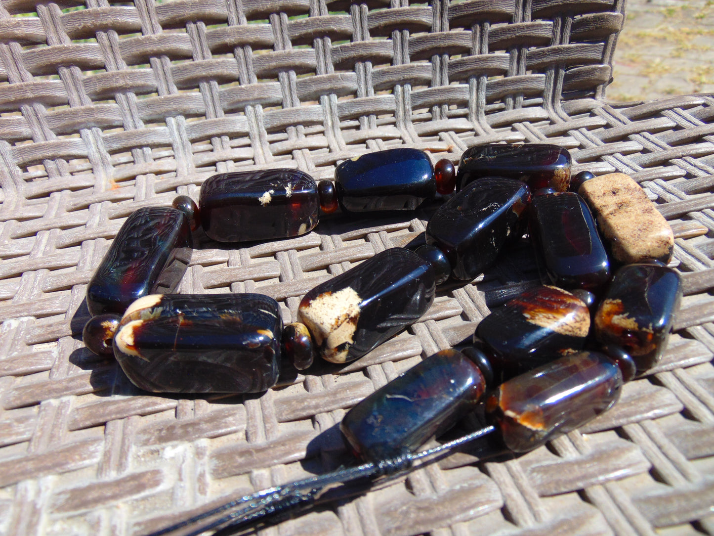 114 gr Small Necklace beads Indonesian Amber for Healing 26NA19