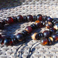 215 gr Big Necklace Indonesian Dark White Blue Amber for Healing NEC45