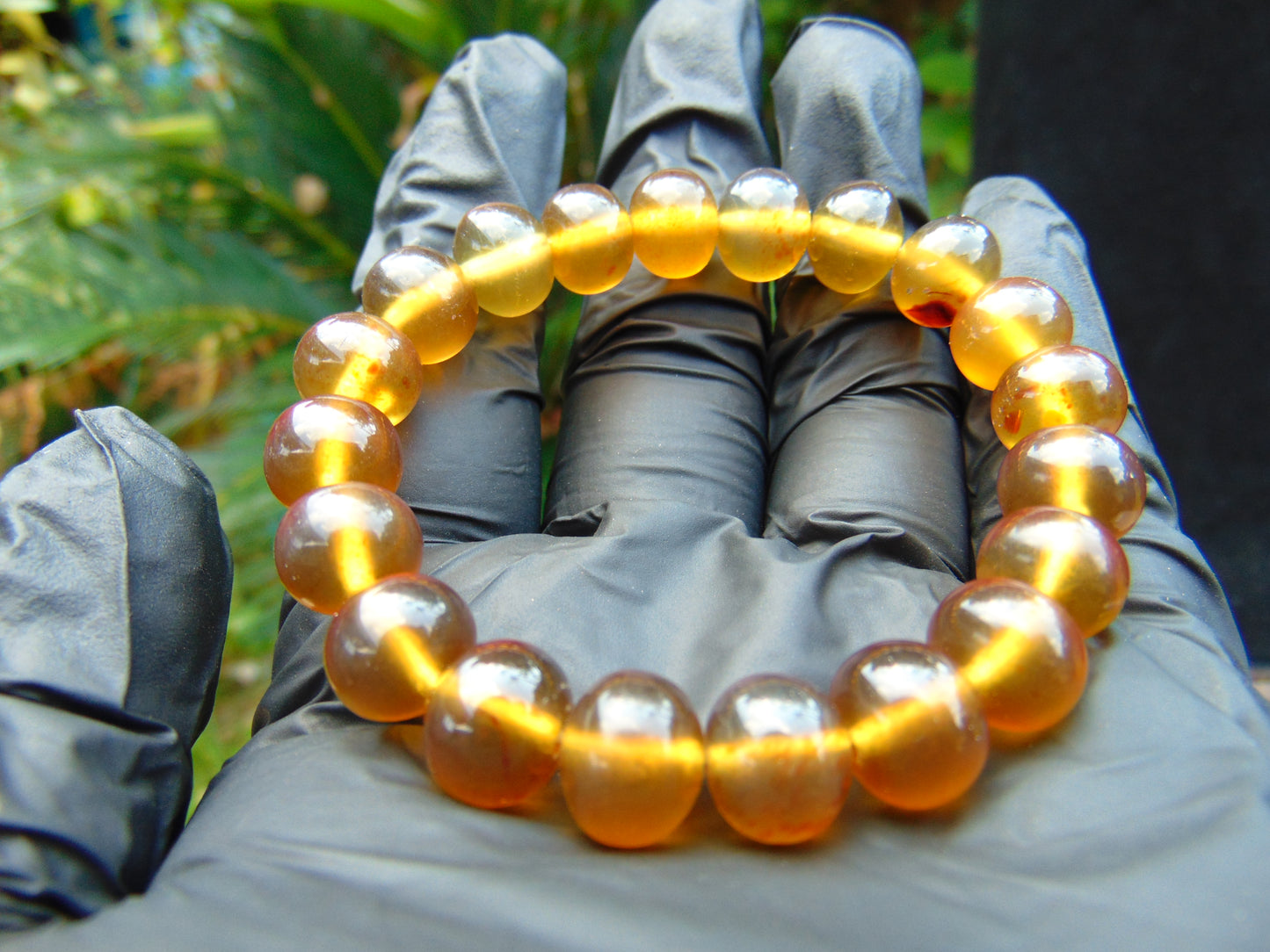 12  Gram Small Beads Bracelet Indonesian  Yellow Blue Amber for Healing A20G306