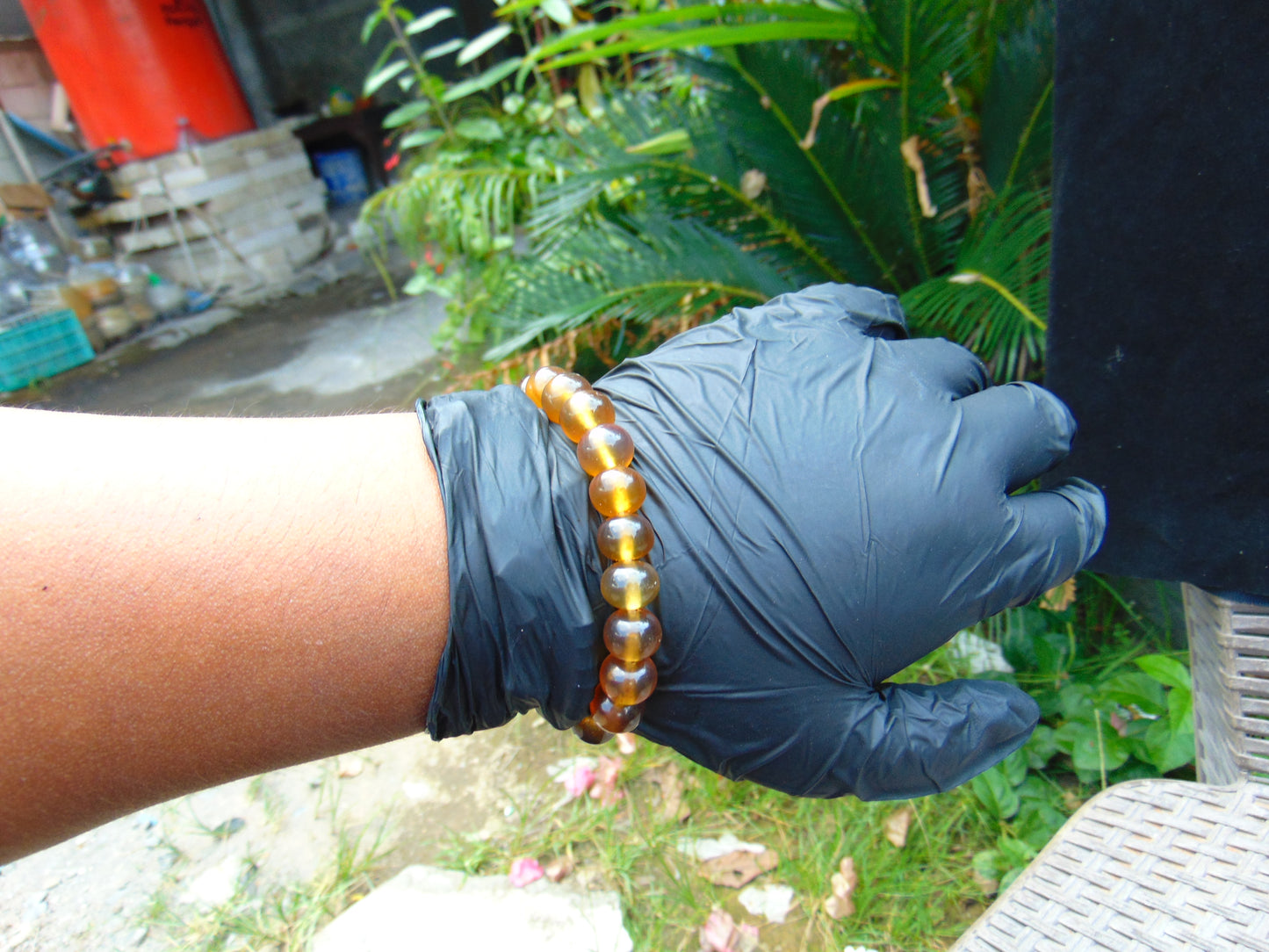 12  Gram Small Beads Bracelet Indonesian  Yellow Blue Amber for Healing A20G306