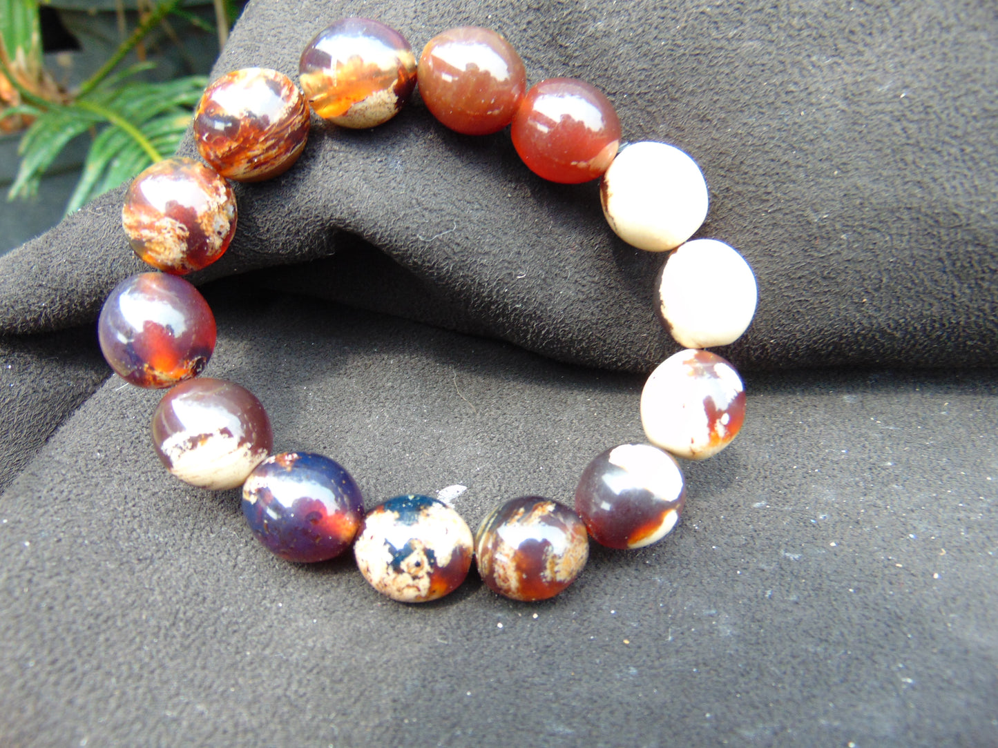 23 gram 14 Beads Mala Bracelet Indonesian amber 13x16 mm for Healing A14G103