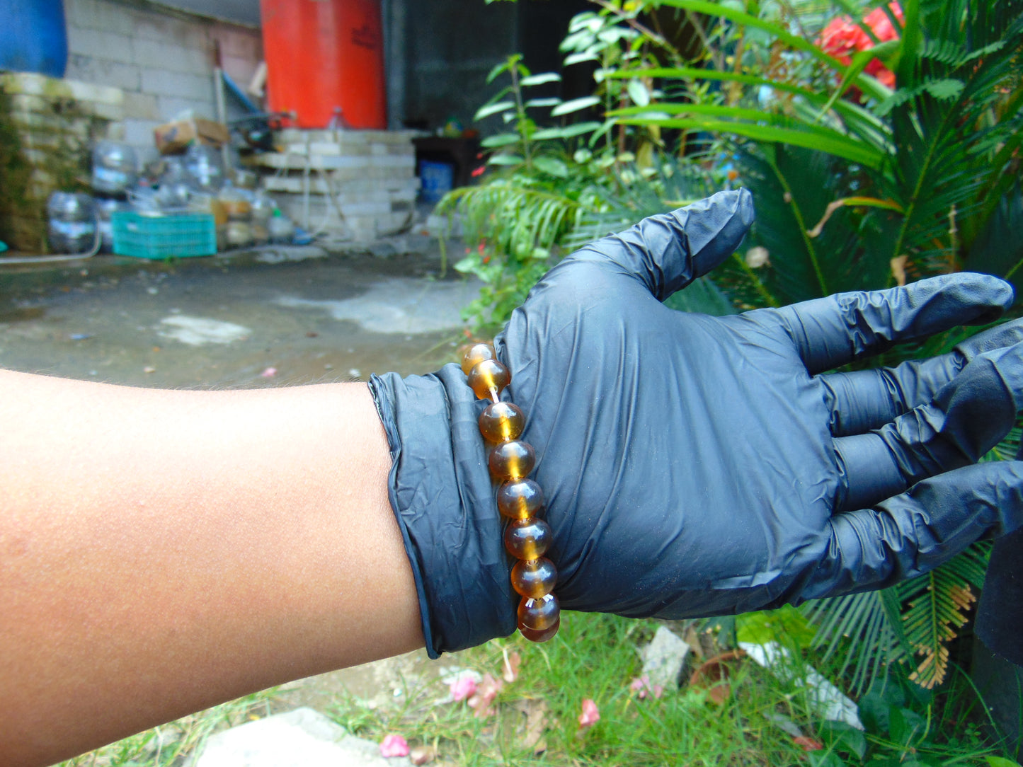 12  Gram Small Beads Bracelet Indonesian  Yellow Blue Amber for Healing A20G306