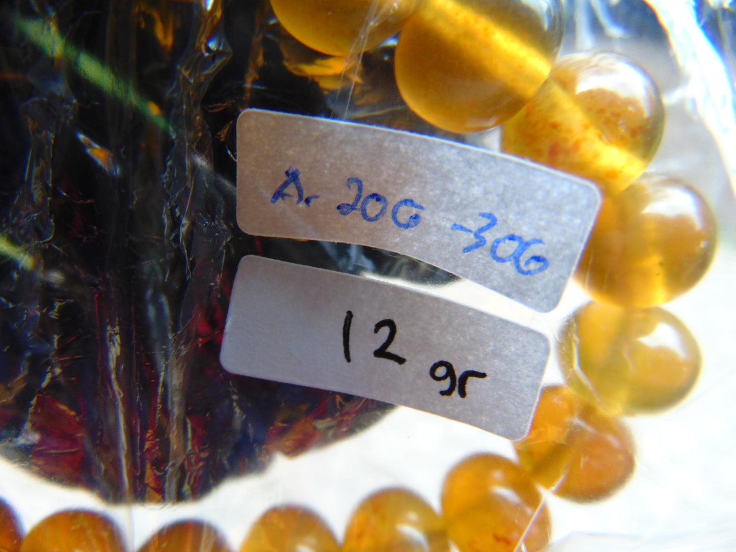 12  Gram Small Beads Bracelet Indonesian  Yellow Blue Amber for Healing A20G306