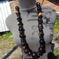 215 gr Big Necklace Indonesian Dark White Blue Amber for Healing NEC45