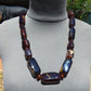 91 gr Small Necklace beads Indonesian Blue Red Amber for Healing 26NA25