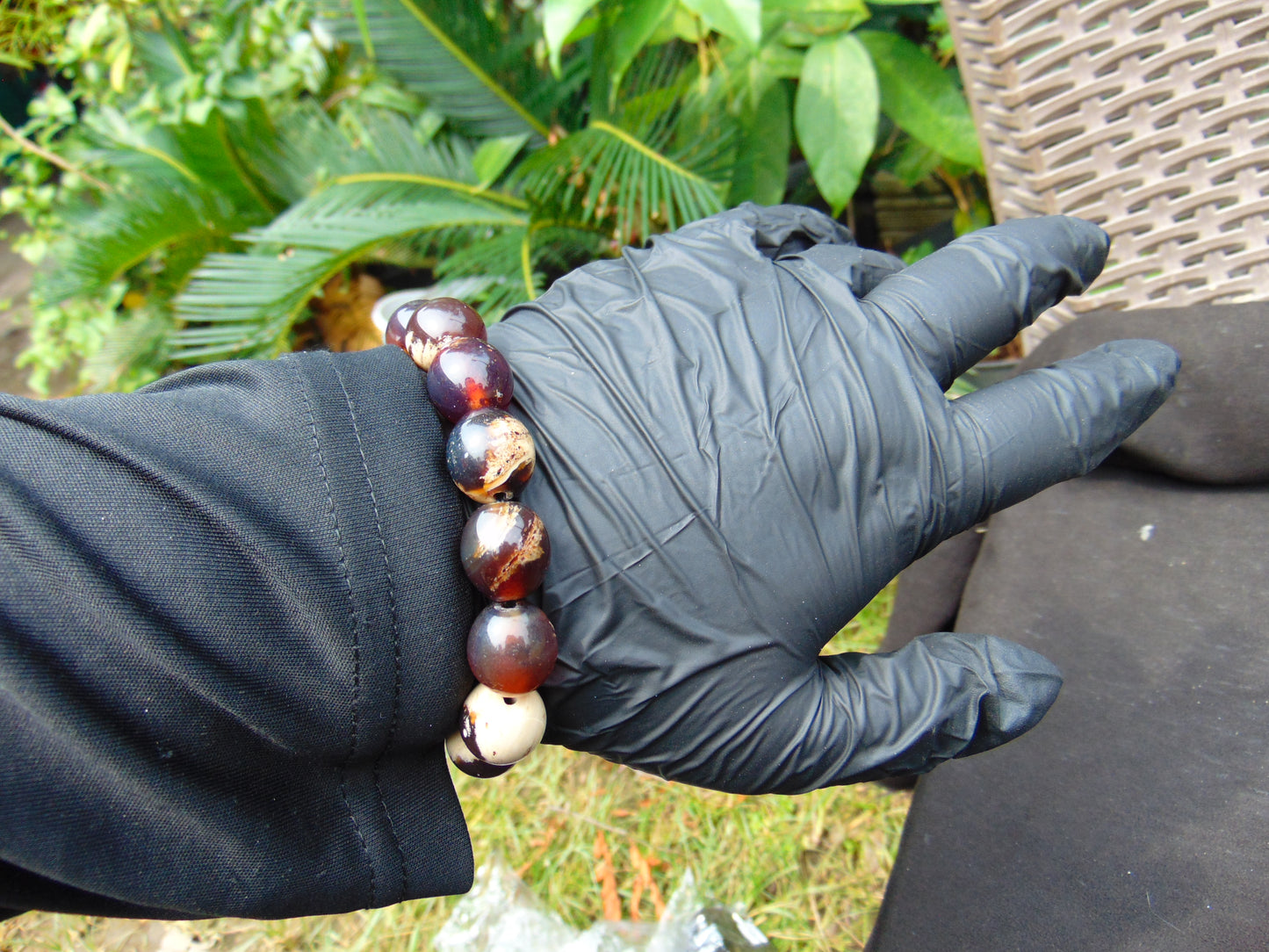 23 gram 14 Beads Mala Bracelet Indonesian amber 13x16 mm for Healing A14G103