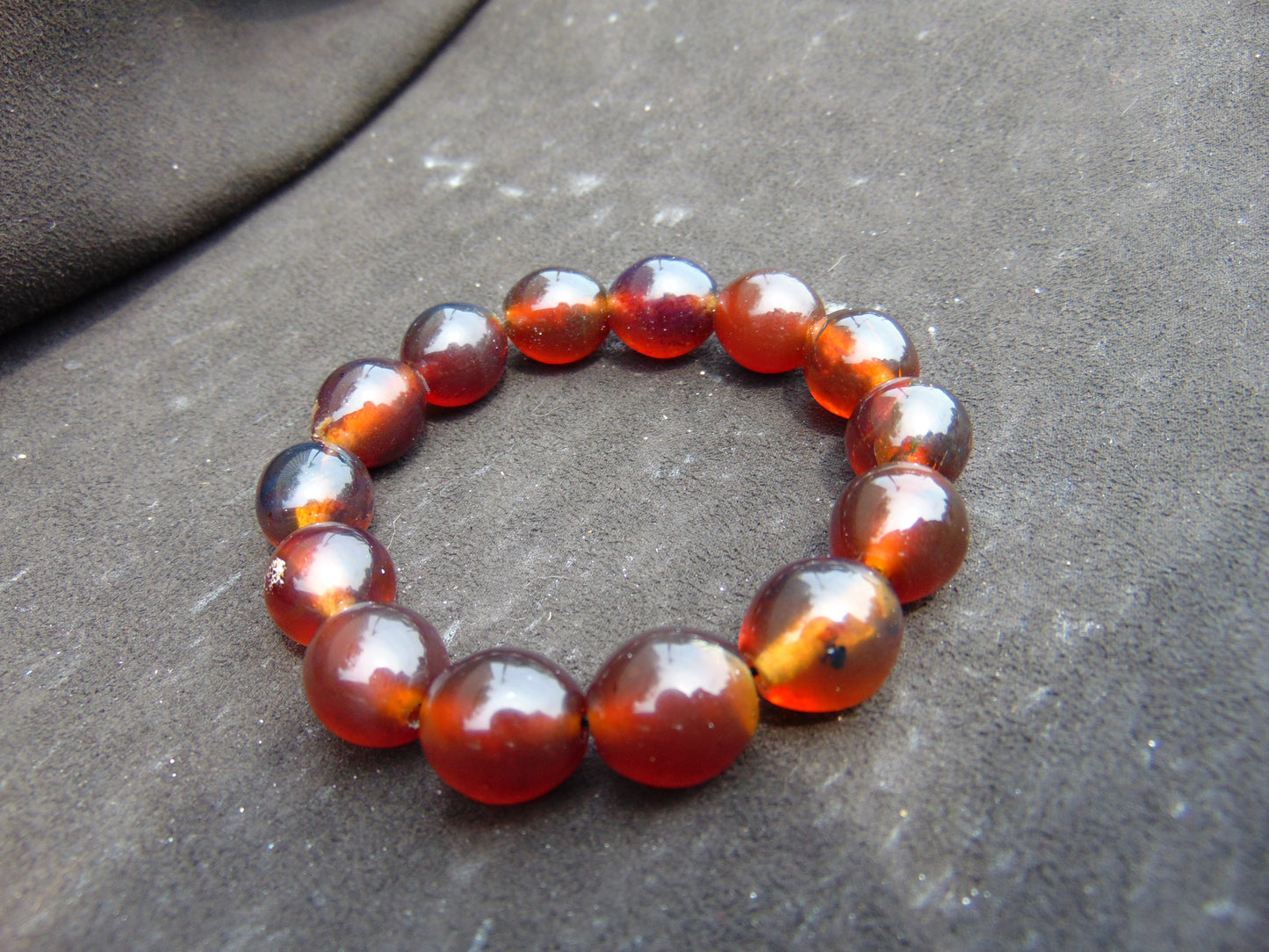 22 gram 14 Beads Mala Bracelet Indonesian amber 13x16 mm for Healing A14G87