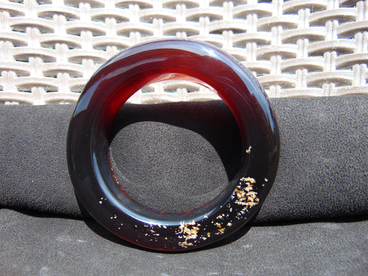 79 gr Big Bangle in hole 67 mm Indonesian Red Amber for Healing AJ32