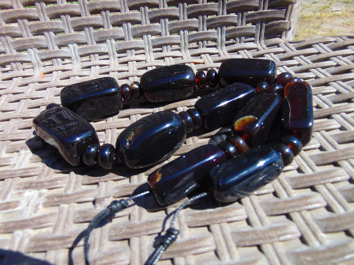 108 gr Small Necklace beads Indonesian Cherry Red Amber for Healing 26NA28