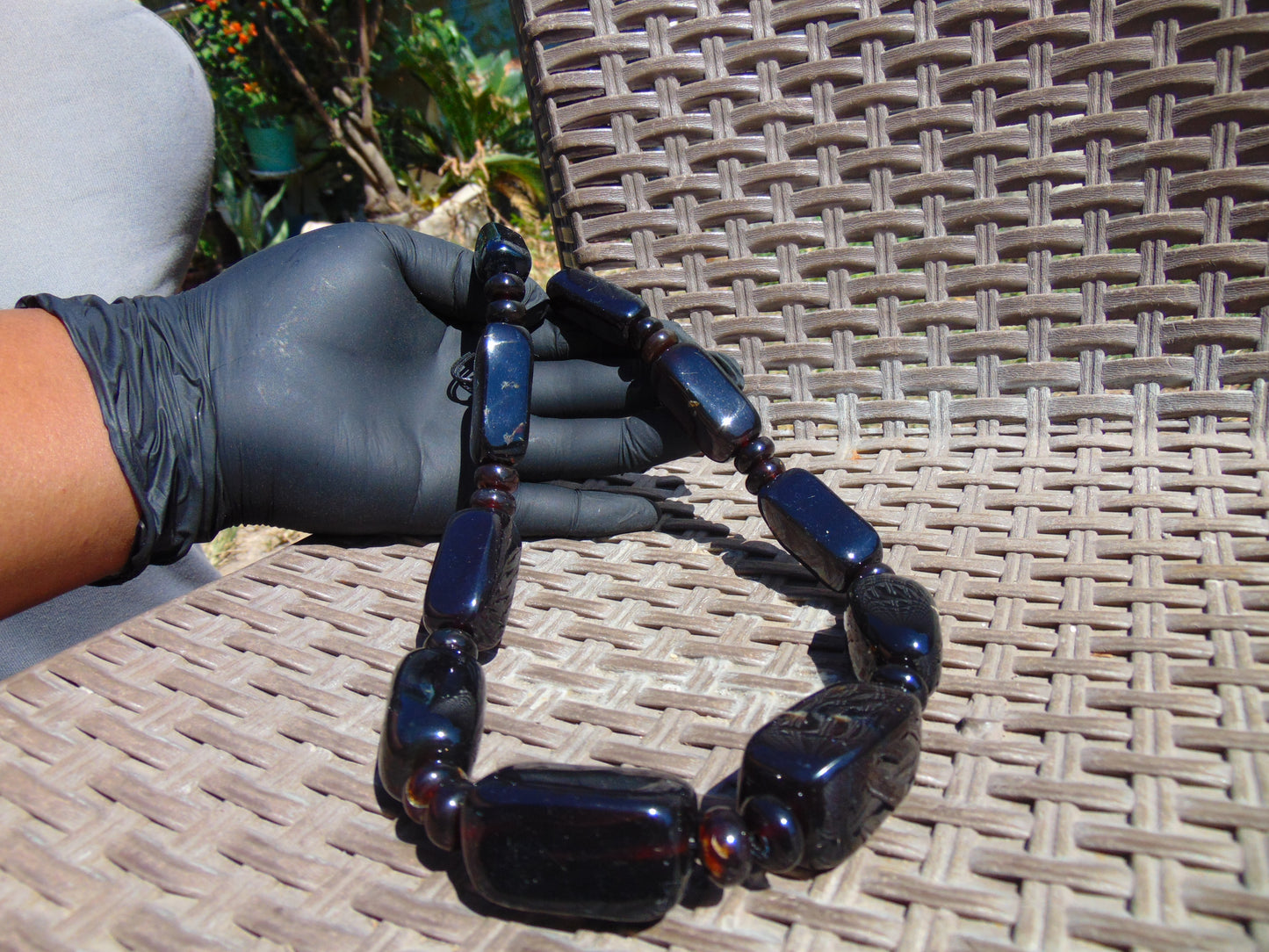 108 gr Small Necklace beads Indonesian Cherry Red Amber for Healing 26NA28