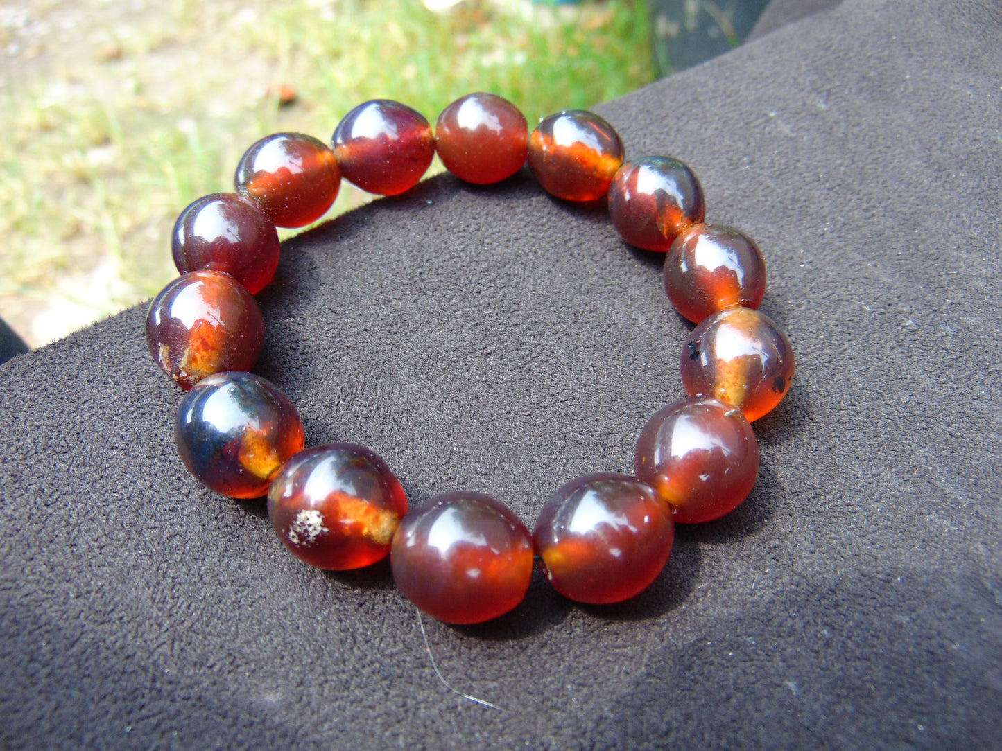 22 gram 14 Beads Mala Bracelet Indonesian amber 13x16 mm for Healing A14G87
