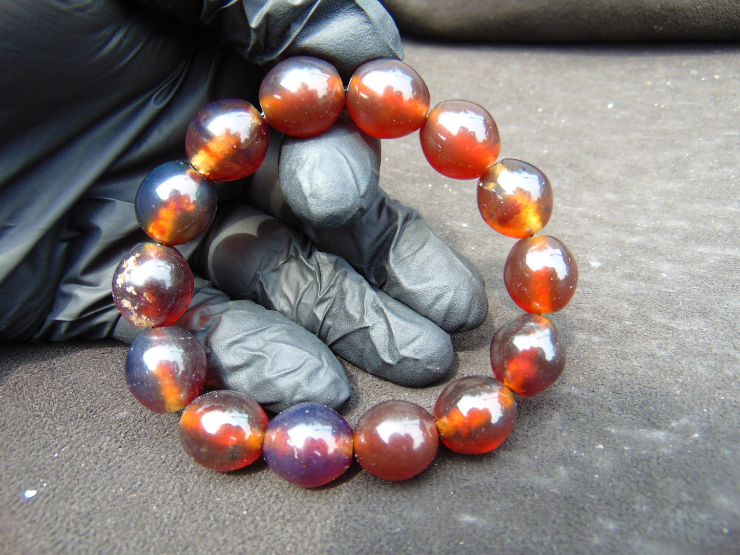 22 gram 14 Beads Mala Bracelet Indonesian amber 13x16 mm for Healing A14G87