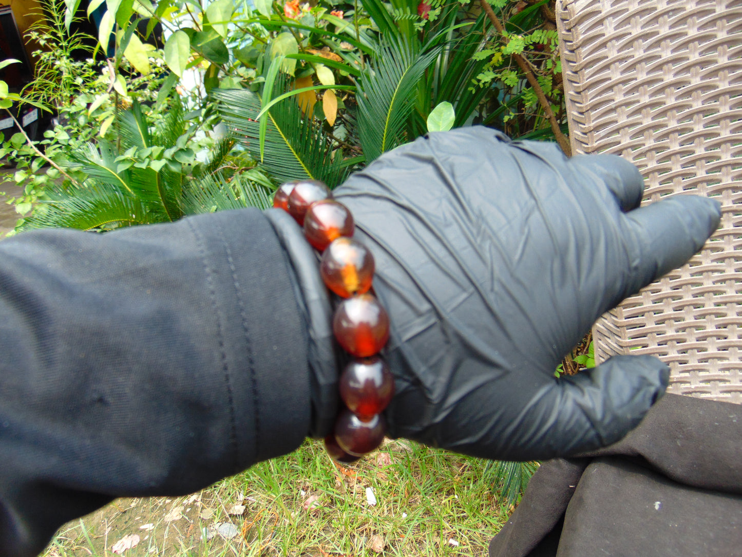 22 gram 14 Beads Mala Bracelet Indonesian amber 13x16 mm for Healing A14G87