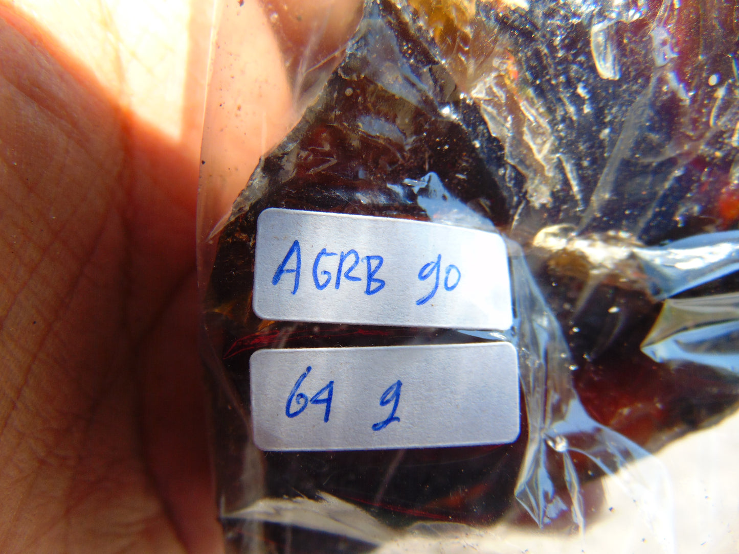 64 gram Rough Raw Indonesian Blue Amber for Healing AGRB90