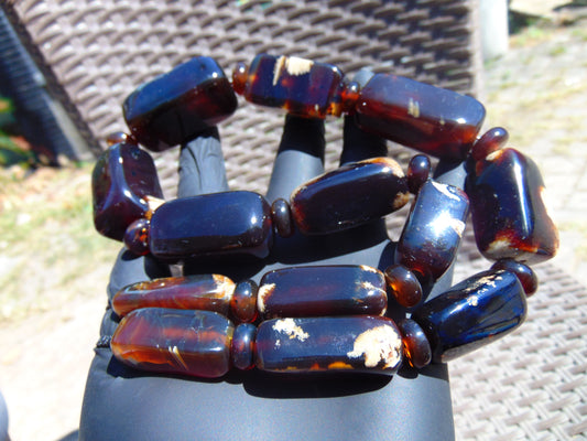 114 gr Small Necklace beads Indonesian Amber for Healing 26NA16
