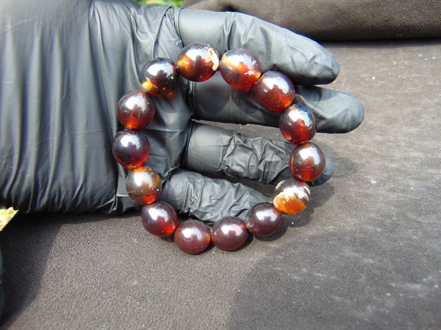 22 gram 14 Beads Mala Bracelet Indonesian amber 13x16 mm for Healing A14G96