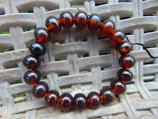10  Gram Small Beads Bracelet Indonesian  Cherry red for Healing A20G295