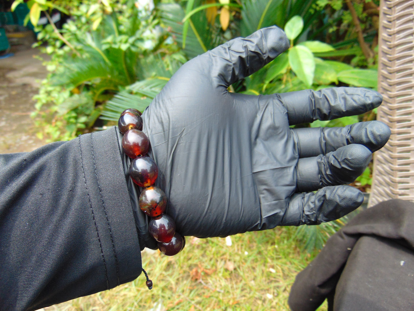 22 gram 14 Beads Mala Bracelet Indonesian amber 13x16 mm for Healing A14G96