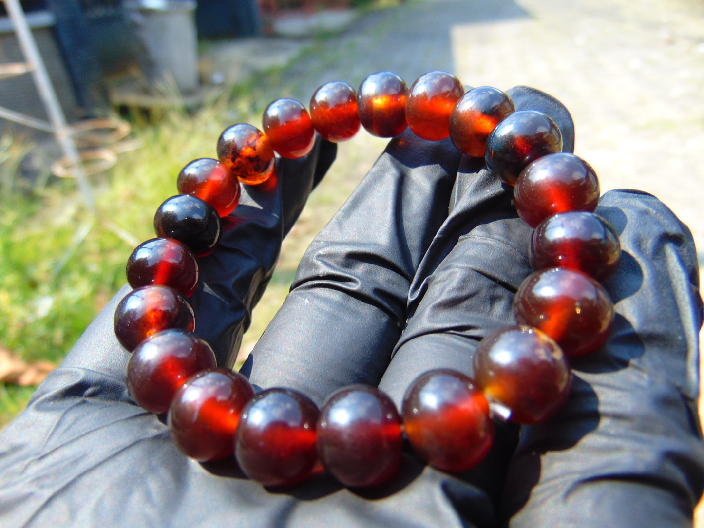 10  Gram Small Beads Bracelet Indonesian  Cherry red for Healing A20G295