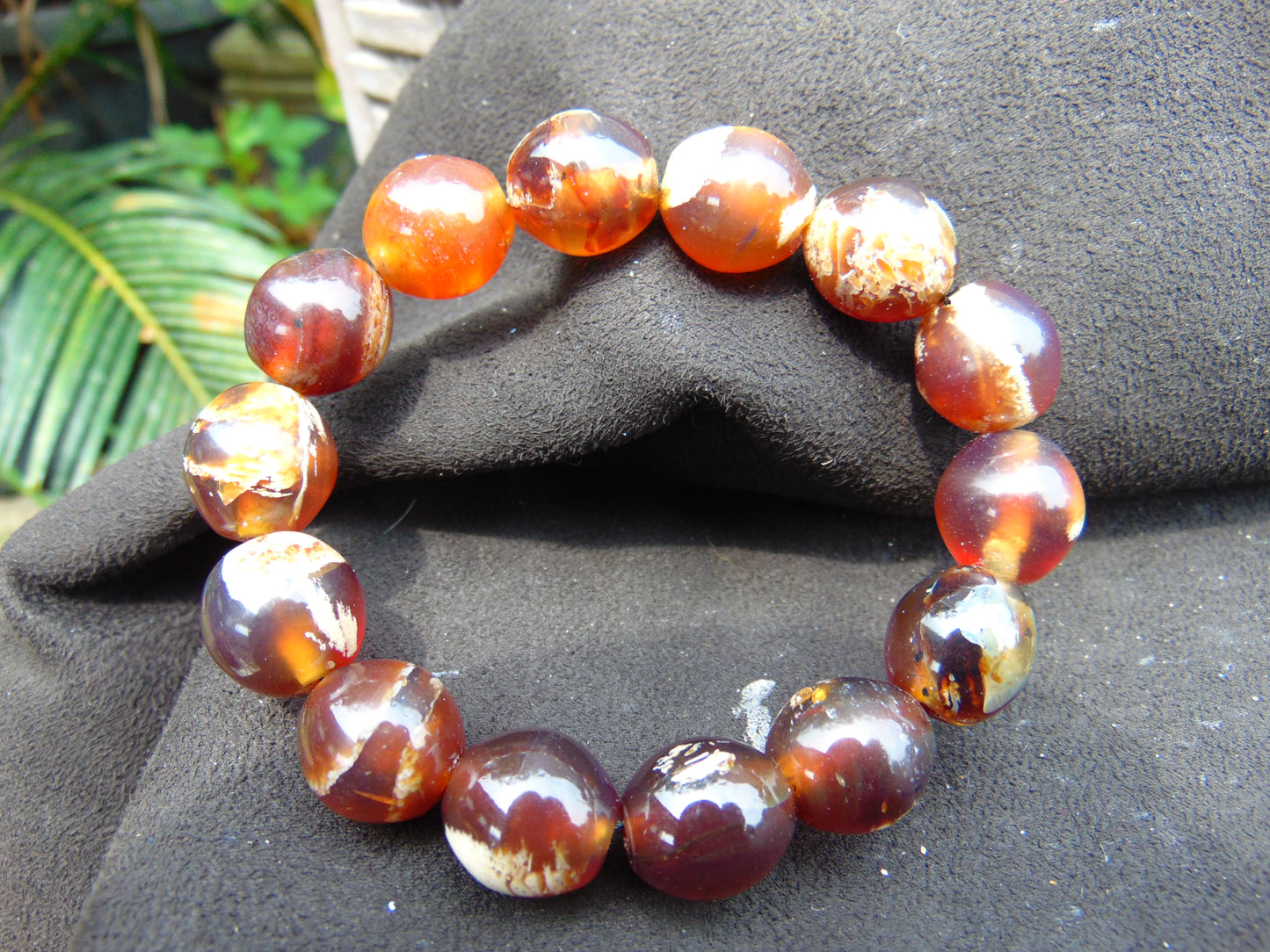 24 gram 14 Beads Mala Bracelet Indonesian amber 13x16 mm for Healing A14G108