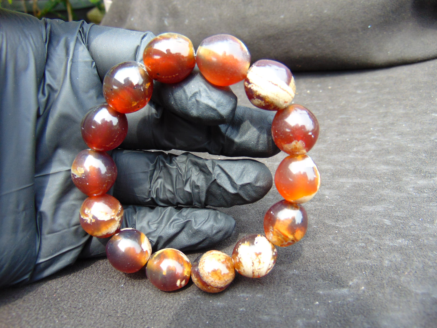 24 gram 14 Beads Mala Bracelet Indonesian amber 13x16 mm for Healing A14G108