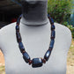 89 gr Small Necklace beads Indonesian Cherry Red Blue Amber for Healing 26NA15